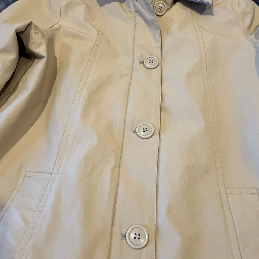 Lands' End Girls Khaki Trench Coat, Size M (10/12) - Picture 6 of 12